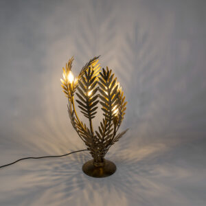 Vintage Table Lamp Large Gold - Botanica