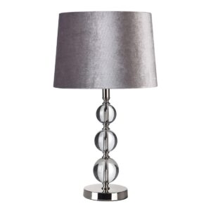 Laura Ashley Selby Grande Glass Ball Large Table Lamp Base In Polished Nickel Finish