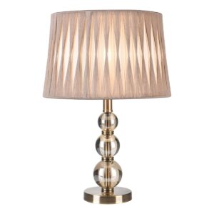Laura Ashley Selby Grande Glass Ball Small Table Lamp Base In Antique Brass Finish