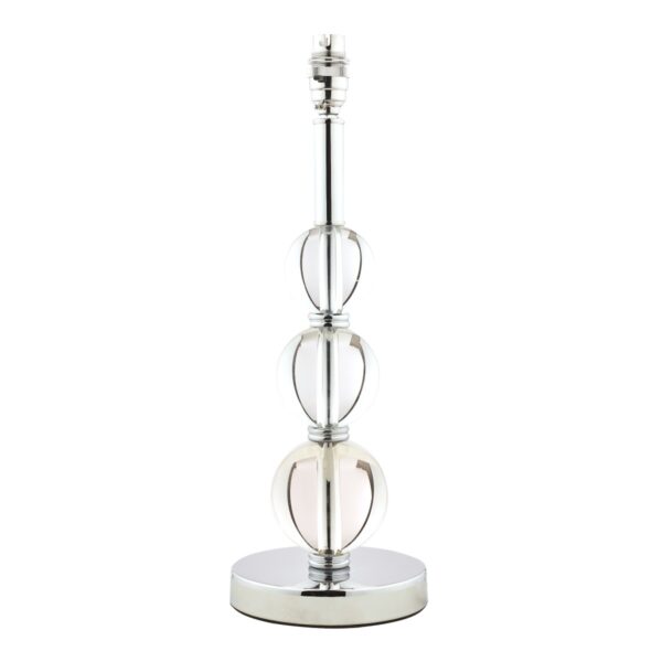 Laura Ashley Selby Large Glass Ball Table Lamp Base in Polished Nickel Finish
