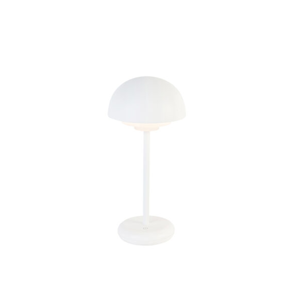 Table lamp white incl. LED rechargeable and 3-step touch dimmer - Maureen