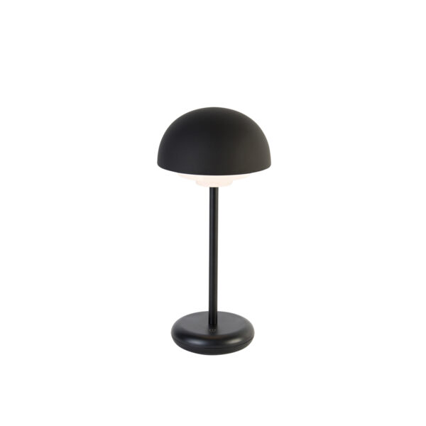 Black table lamp incl. LED rechargeable and 3-step touch dimmer - Maureen