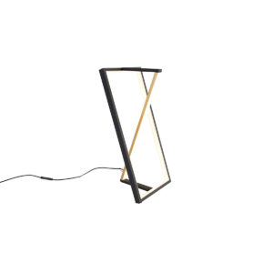 Table lamp black with gold incl. LED 3-step dimmable in Kelvin - Milena