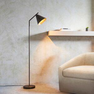 Carlisle Metal Floor Lamp In Brushed Antique Bronze